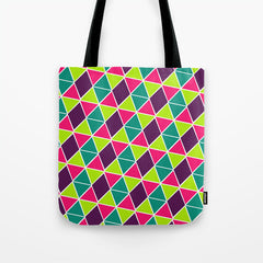 Berry Geo Triangles Tote Bag