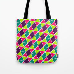 Berry Geo Triangles Tote Bag