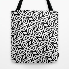 Black & White Mod Butterfly Tote Bag